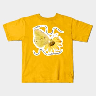 Yellow Butterfly Kids T-Shirt